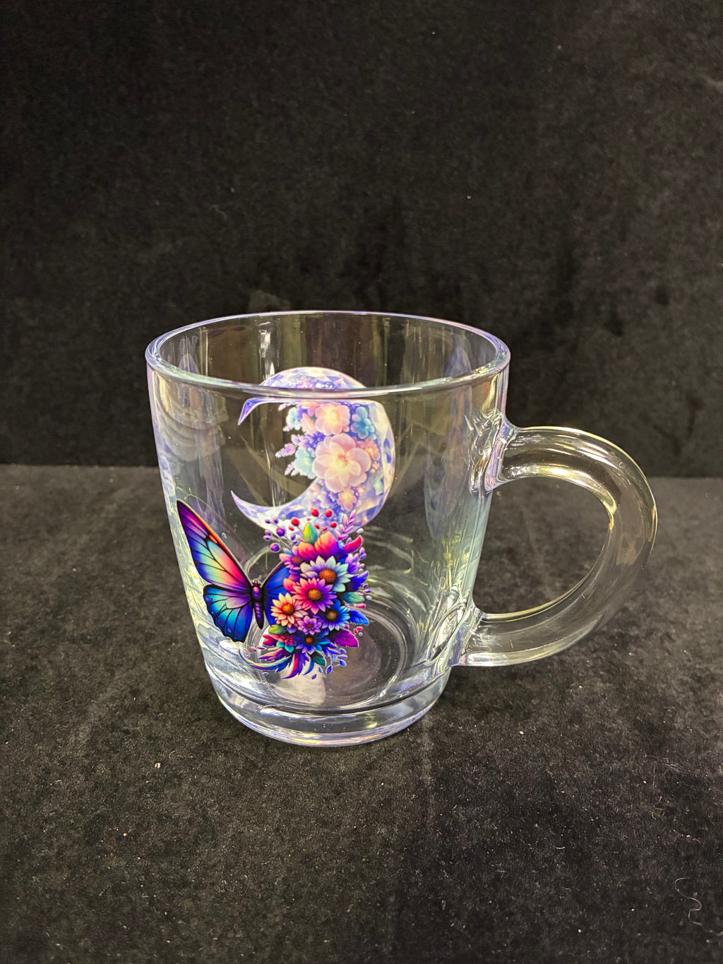 Tasse à café papillon verre LES MERVEILLES DE SONIA