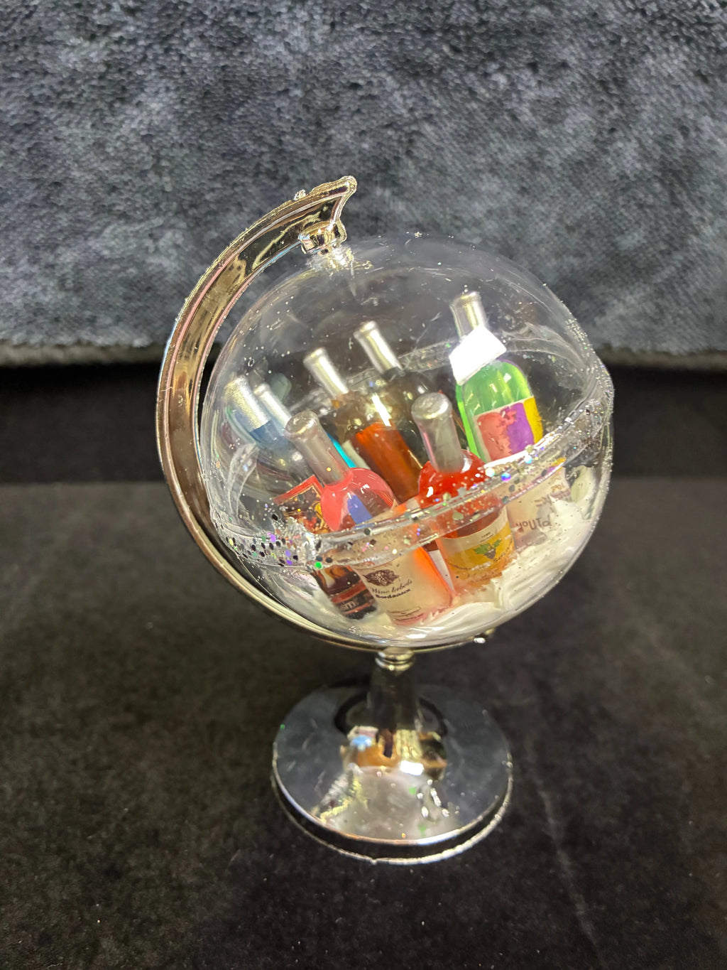 Boule globe bouteilles de vin LES MERVEILLES DE SONIA