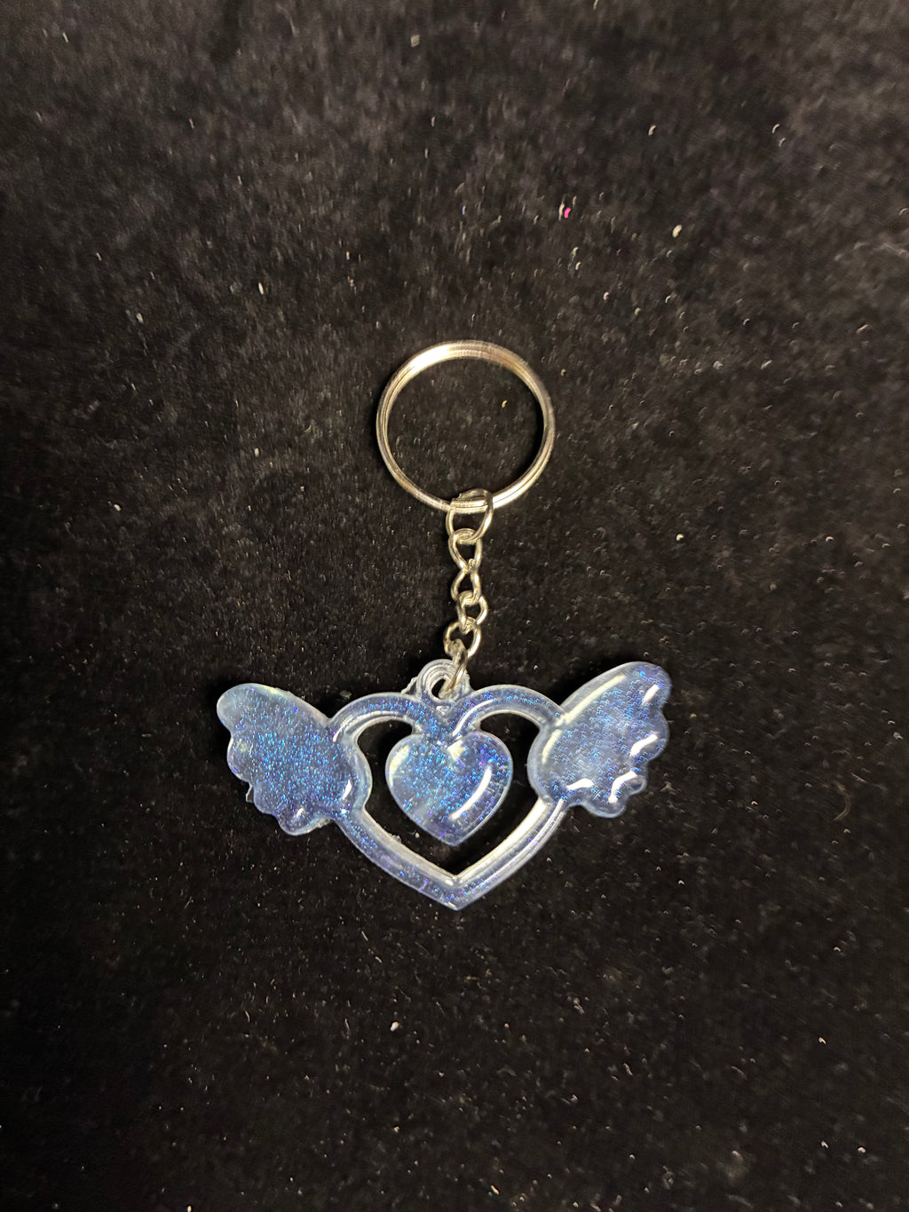 Porte clé cœur aile d’ange LES MERVEILLES DE SONIA