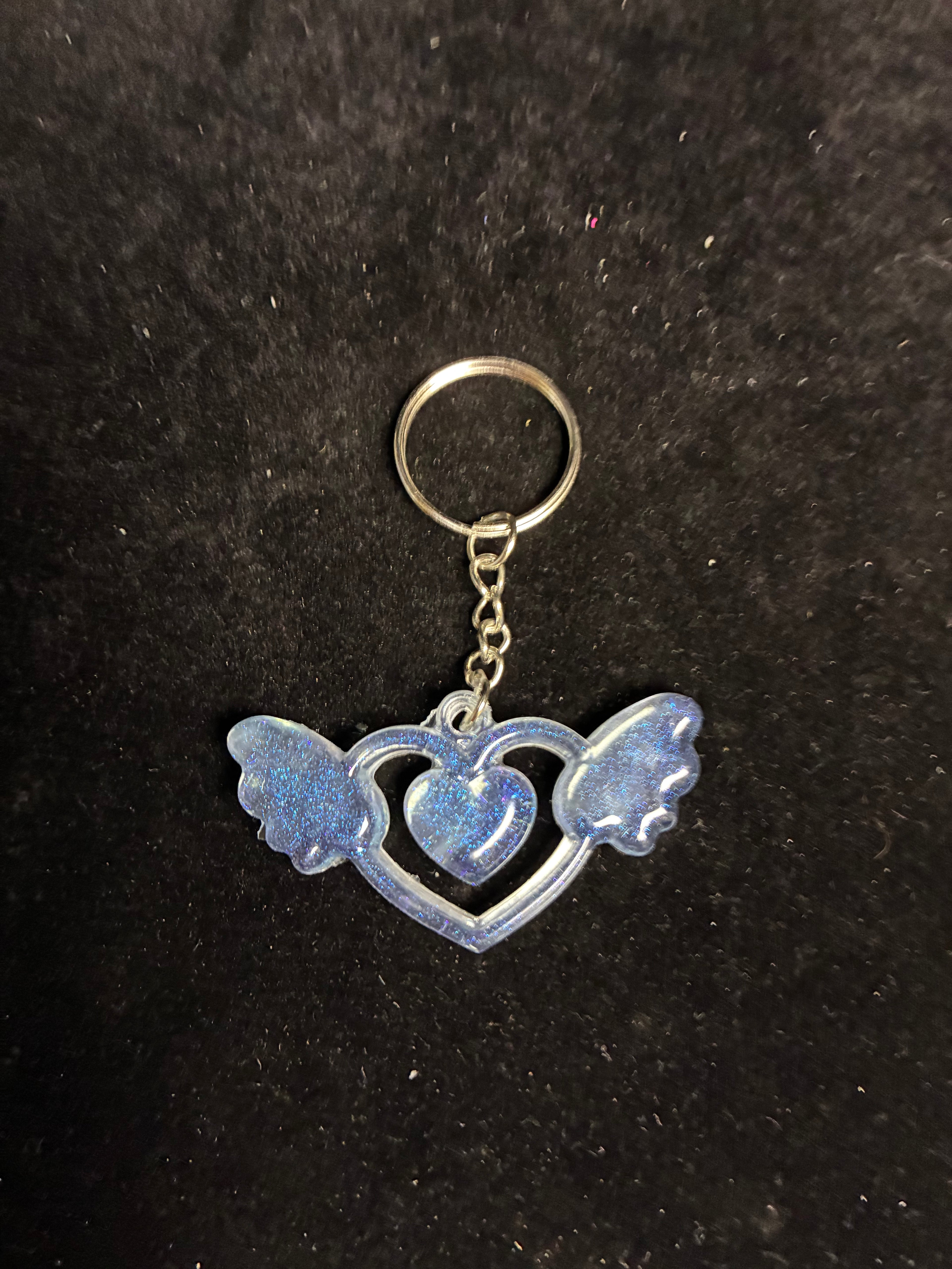 Porte clé cœur aile d’ange LES MERVEILLES DE SONIA