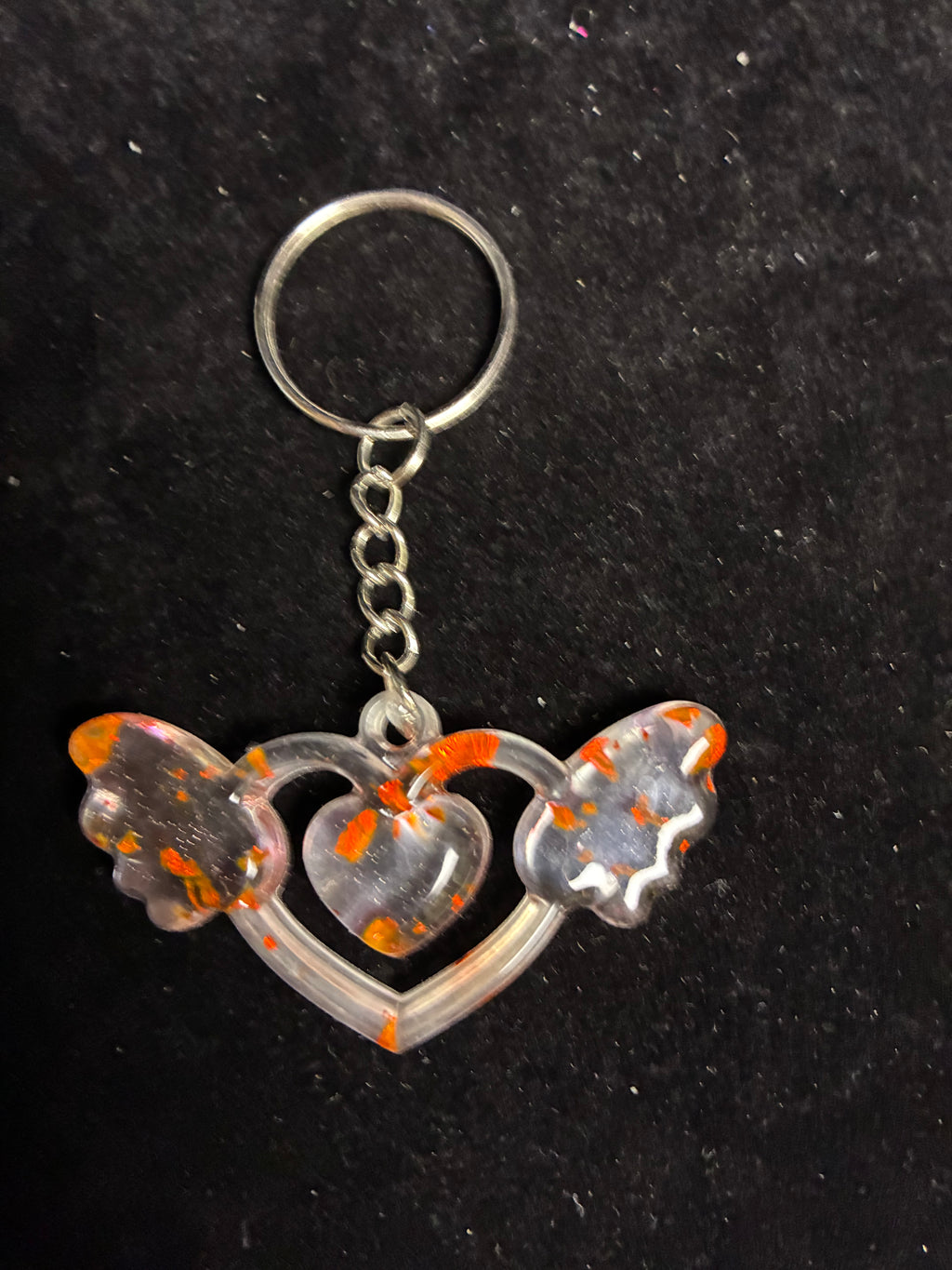 Porte clé cœur aile d’ange LES MERVEILLES DE SONIA
