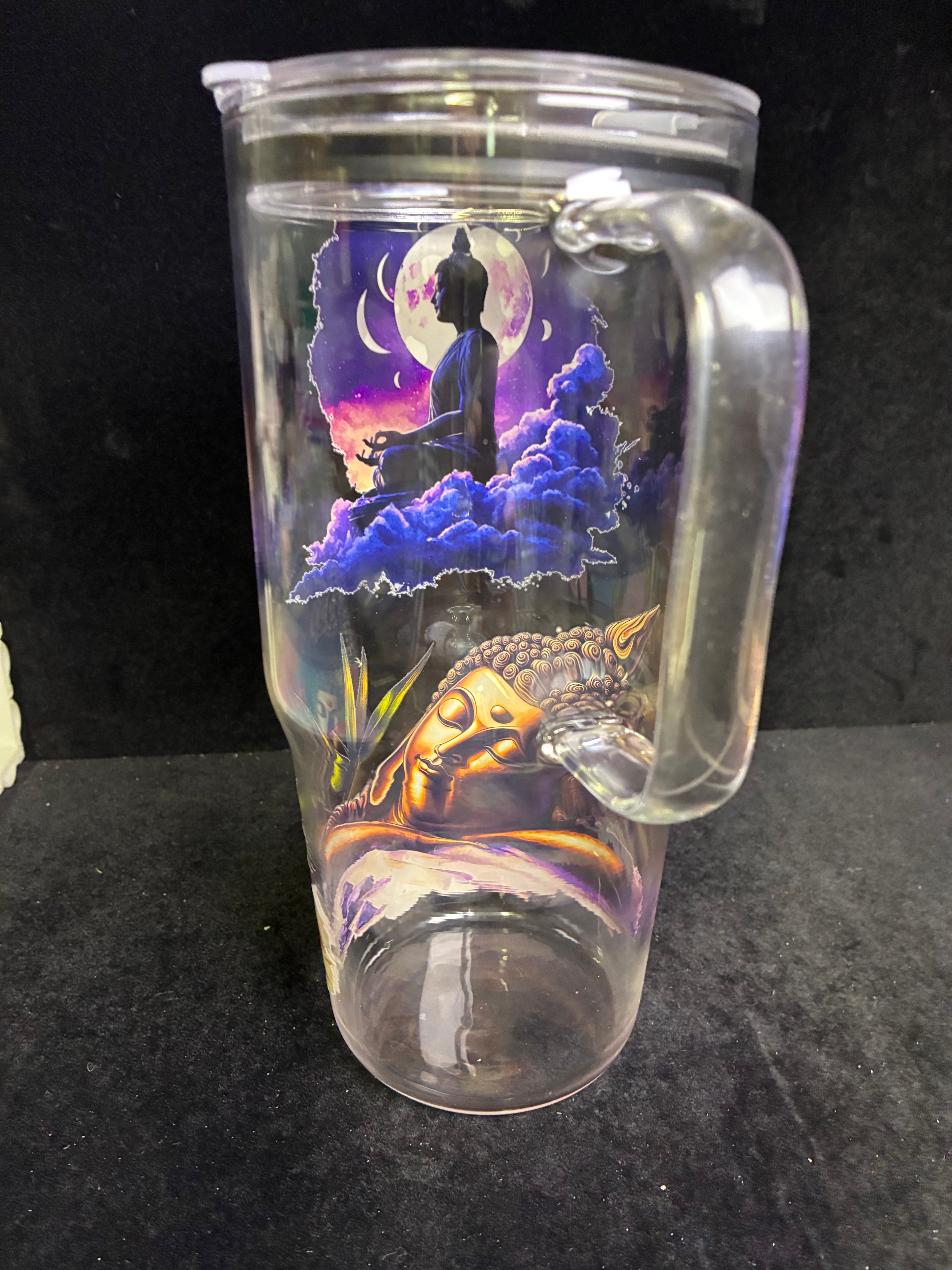 Verre 1 litre en verre bouddha LES MERVEILLES DE SONIA