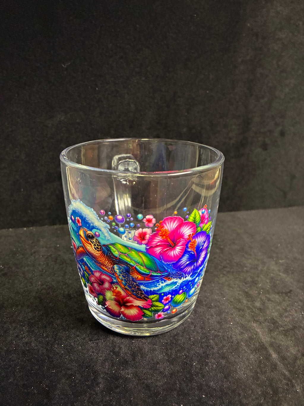 Tasse tortue fleurs LES MERVEILLES DE SONIA