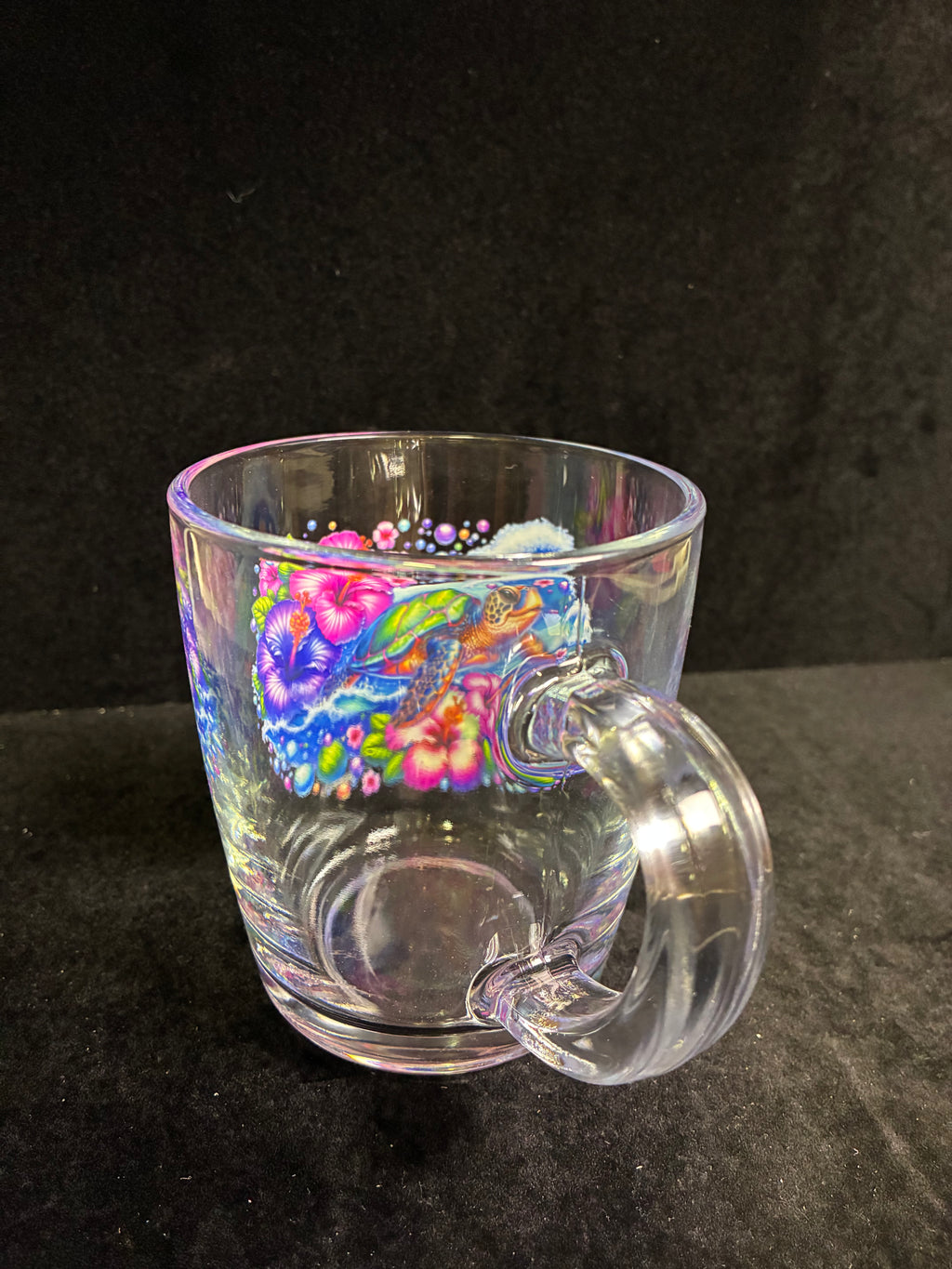 Tasse tortue fleurs LES MERVEILLES DE SONIA