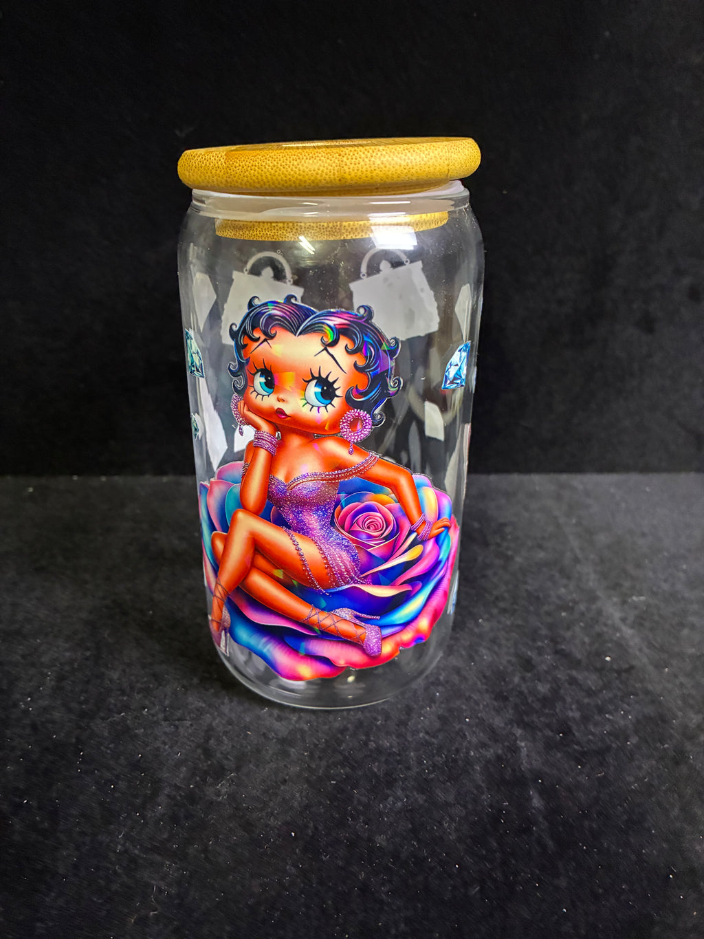 Verre Betty verre paille en verre LES MERVEILLES DE SONIA