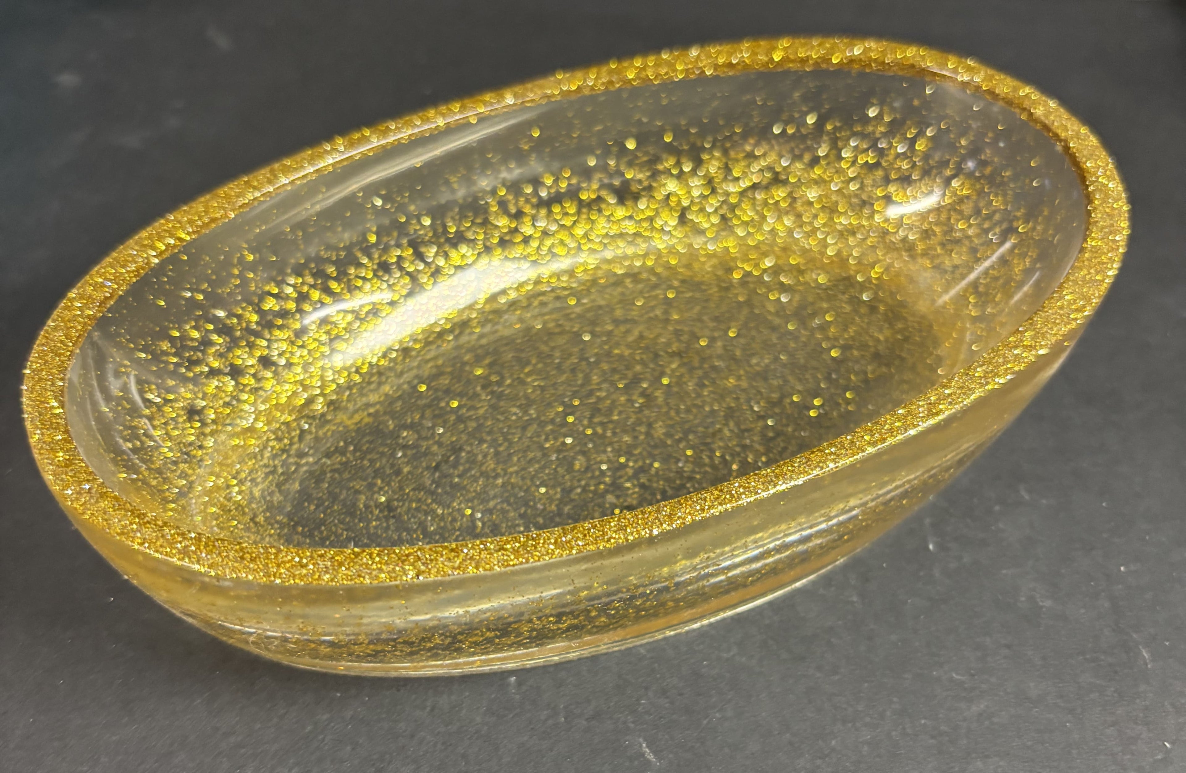 Coupelle ovale doré