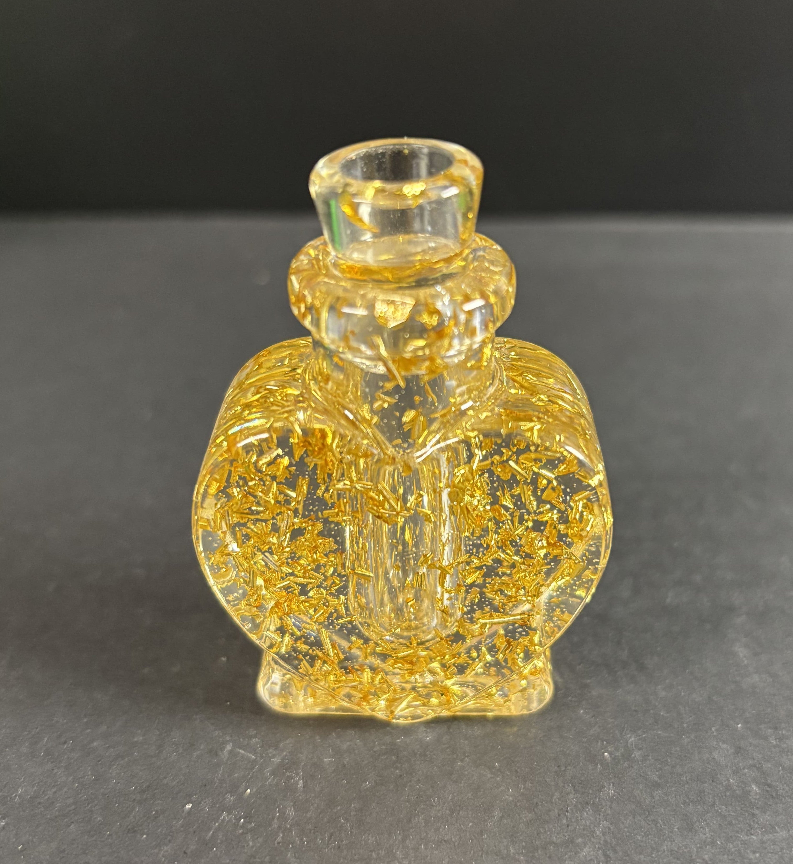 Mini bouteille coeur paillettes doré LES MERVEILLES DE SONIA
