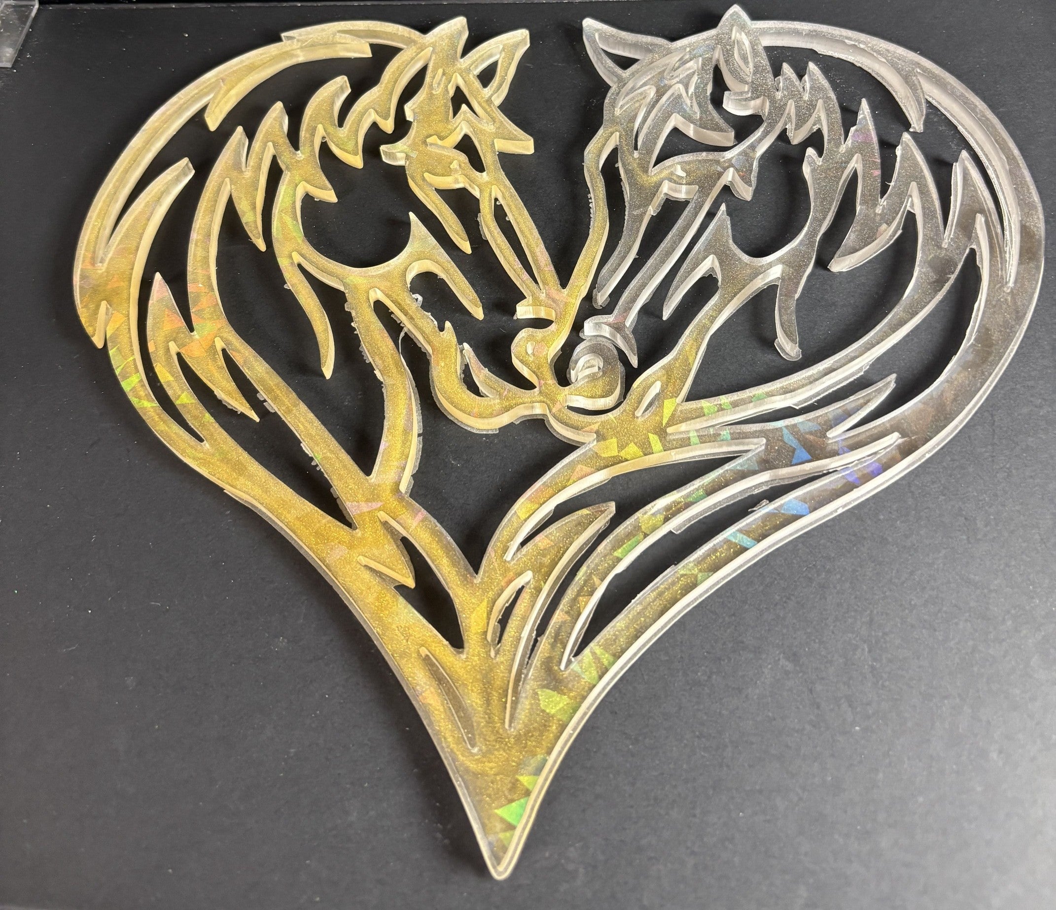 Suspension coeur chevaux